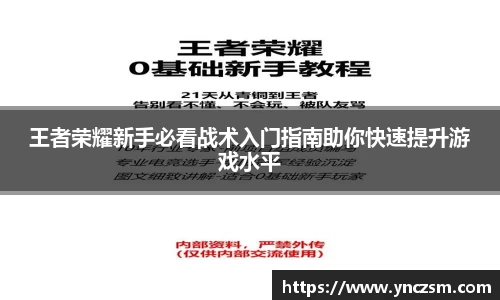 王者荣耀新手必看战术入门指南助你快速提升游戏水平